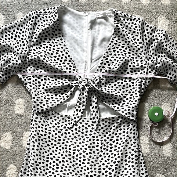 Lani the Label Hazel Tiered Polka Dot Maxi Dress Knotted Tie Vacation Beach - Picture 8 of 12